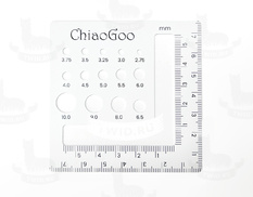 Линейка-калибратор ChiaoGoo для определения плотности полотна и размера спиц